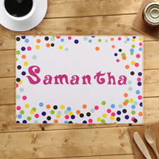 Bunte Confetti Personalisierte Tischsets Deckchen
