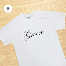 Bräutigam Weiß T-Shirt Baumwolle Gestalten Small Kleine Größe Erinnerung