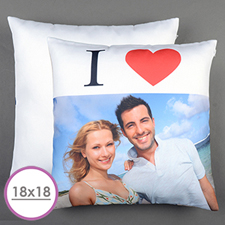 I love Herz Personalisierter Kissenbezug 45,7 x 45,8 cm