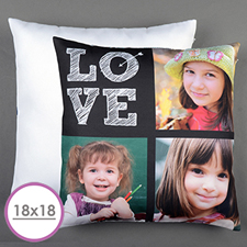 LOVE Gelb Personalisierter Kissenbezug 45,7 x 45,8 cm