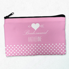 Herz Pfeil Schmicktasche Reißverschluß Personalisieren 12,7 x 20,2 cm
