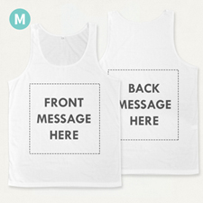 Maßgeschneidertes Vollfarb-Print Nachricht Unisex Tanktop (Mittel)