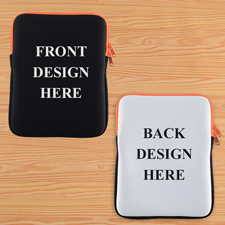 Orange New iPad & 2,3,4 Sleeve beidseitig personalisieren Hochformat 195 x 250 mm Neopren