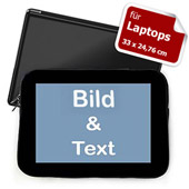 Personalisierte Laptop Tasche Medium Schwarz