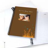 Foto-Notizbuch Herbst im Hintergrund