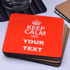 Keep Calm Rot Bierdeckel mit persönlichem Text