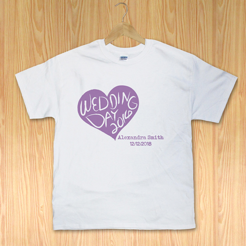 Hochzeit 2018 Weiß Größe S T-Shirt Baumwolle Querformat Gestalten