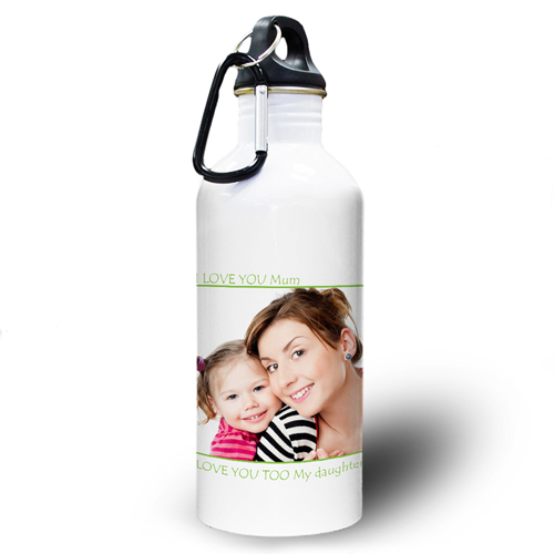 Vollbild Grün Wasserflasche zum Personalisieren