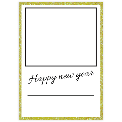 Prost Neujahr Glitzer Fotokarte Personalisieren 127x178