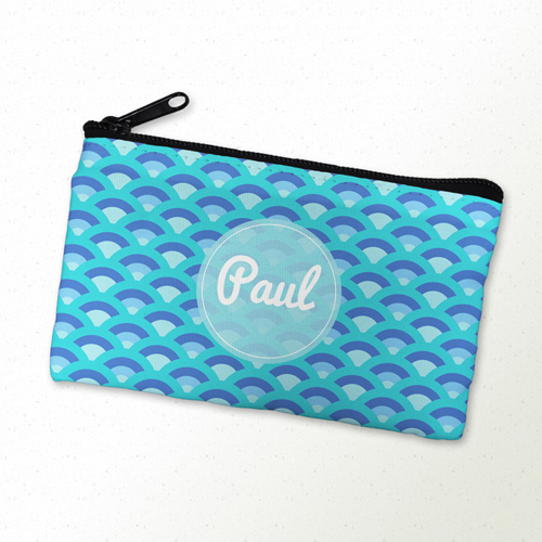 Blaue Kette Kosmetiktasche 10,2 x 17,8 cm Beidseitig gleich personalisieren