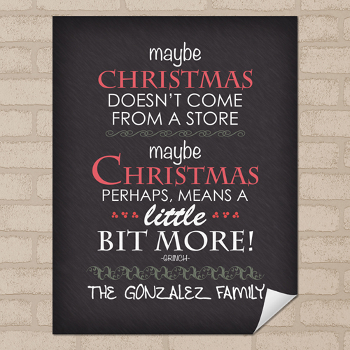 Weihnachten Personalisiertes Poster Klein 21,6 x 27,9 cm