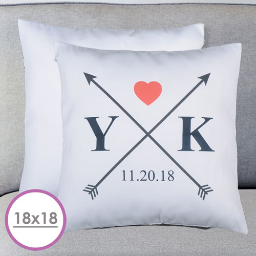 Hochzeit Pfeile Personalisierter Kissenbezug 45,7 x 45,7 cm