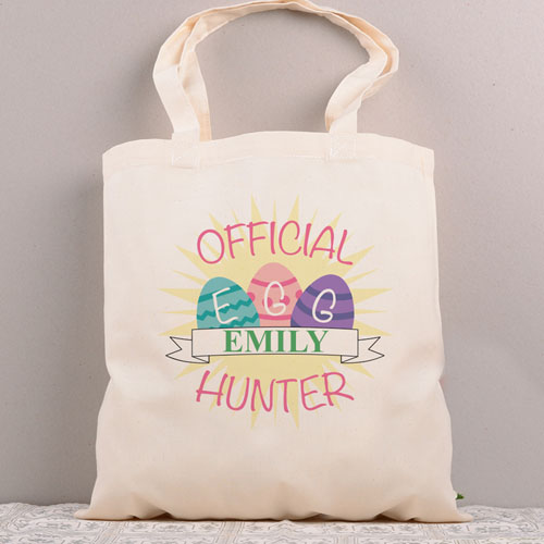 Lauter Ostereier Pink Baumwolle Budget Stofftasche Personalisieren