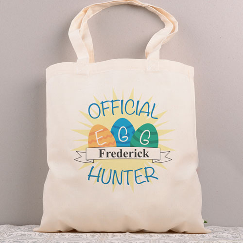 Lauter Ostereier Blau Baumwolle Budget Stofftasche Personalisieren