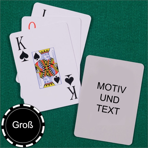 Große Spielkarten, Hochformat, Großdruck