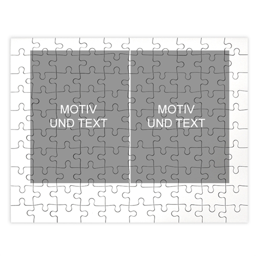 Kollagepuzzle 2 Photos, Hochformat