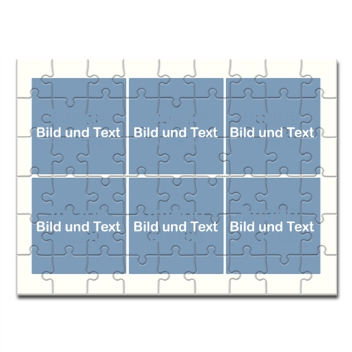 Kollagepuzzle 6 Photos, weiß