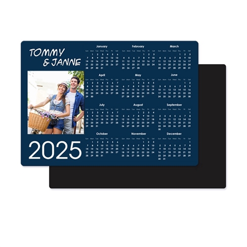 Navy Fotomagnetkalender 8,9 cm x 12,7 cm Personalisieren