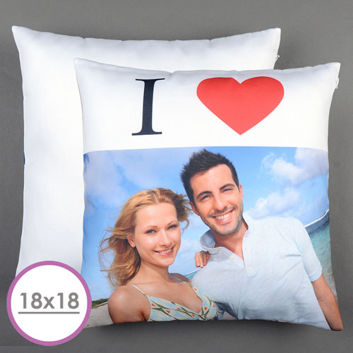 I love Herz Personalisierter Kissenbezug 45,7 x 45,8 cm