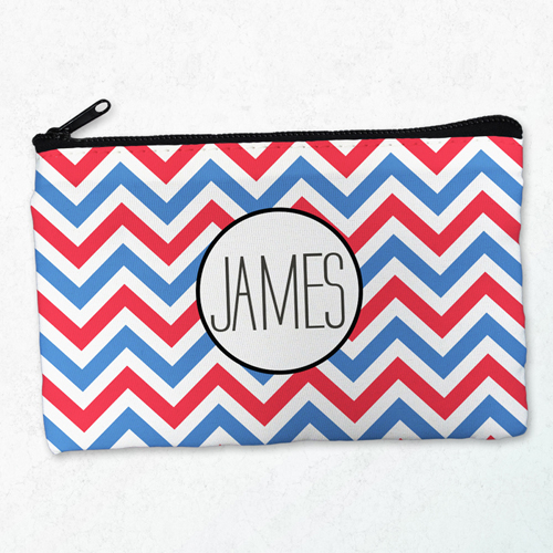 US Farben Schmicktasche Reißverschluß Personalisieren 12,7 x 20,2 cm