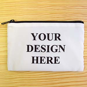 Schwarz und Weiß gestreift Bestickte Kosmetiktasche Personalisieren