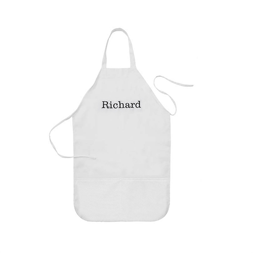38 x 51 cm Kinderschürze mit Stickerei Personalisieren Weiß