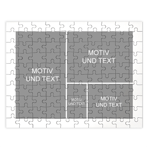 Kollagepuzzle 4 Photos, klassisch weiß