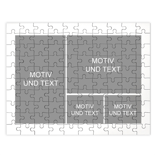 Kolllagepuzzle 4 Photos, klassisch weiß