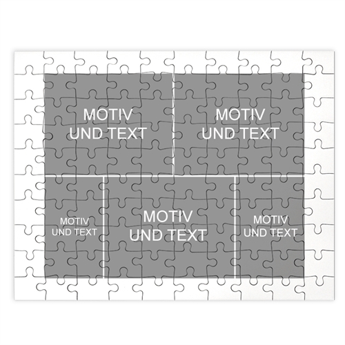 Kollagepuzzle 5 Photos, weiß
