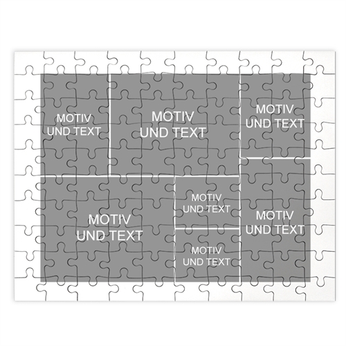 Kollagepuzzle 7 Photos, klassisch weiss
