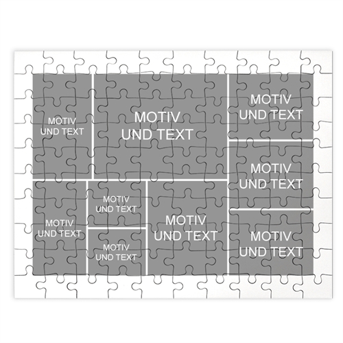 Kollagepuzzle 9 Photos, klassisch weiss