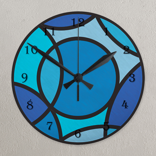 Schwarze Zeiger Große Ziffern Runde Wanduhr Personalisieren Acryl