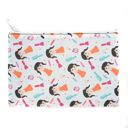 Custom Full Color Print 5x8 (2 Side Same Image) -Gold Zipper