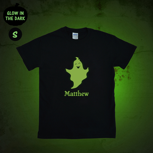 Geisterstunde Leuchtendes T-Shirt Glow Personalisieren Baumwolle Größe S Small