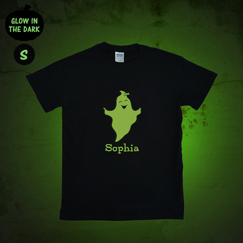 Leuchtendes T-Shirt Poltergeist  Glow Personalisieren Baumwolle Größe S Small