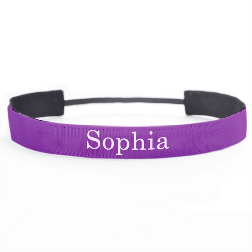 Lila Stirnband Personalisieren 25 mm breit Ihr Team Ihre Botschaft
