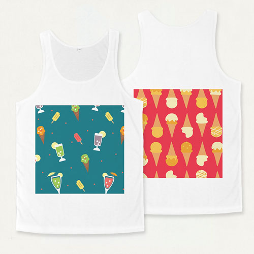 Maßgeschneidertes Vollfarb-Print Unisex Tanktop (Vorne und Hinten) (Mittel)