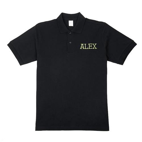 Poloshirt Bestickte Berufskleidung selbst gestalten Polohemd XS Schwarz