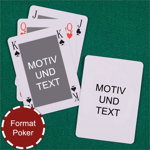 Klassisches Bridge in Pokergröße Rückseite Portrait beidseitig personalisieren