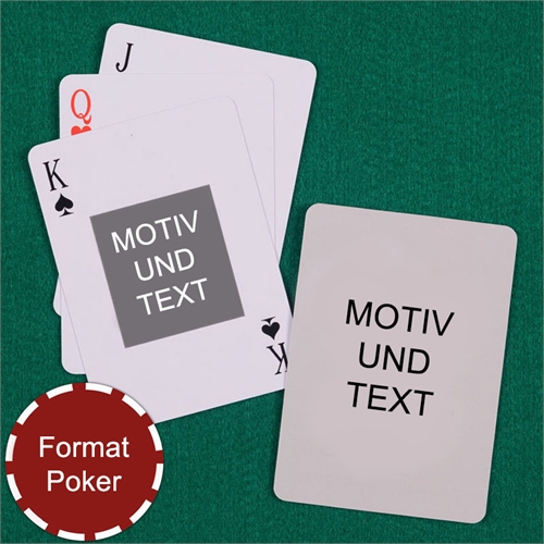 Portraitfoto Mitte Rückseite Hochformat Kartenspiel