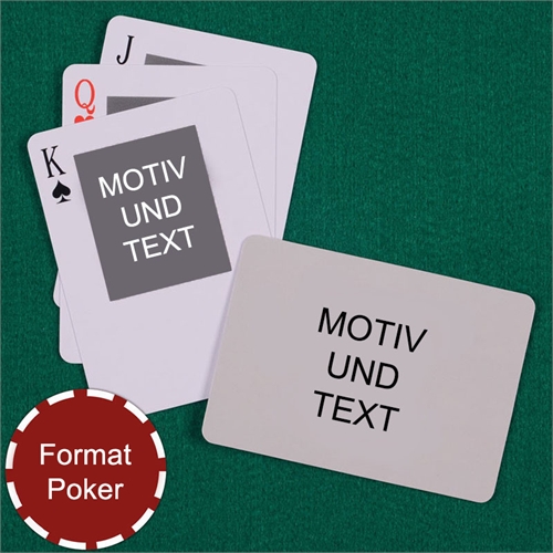 Portraitfoto oben Rückseite Querformat Kartenspiel