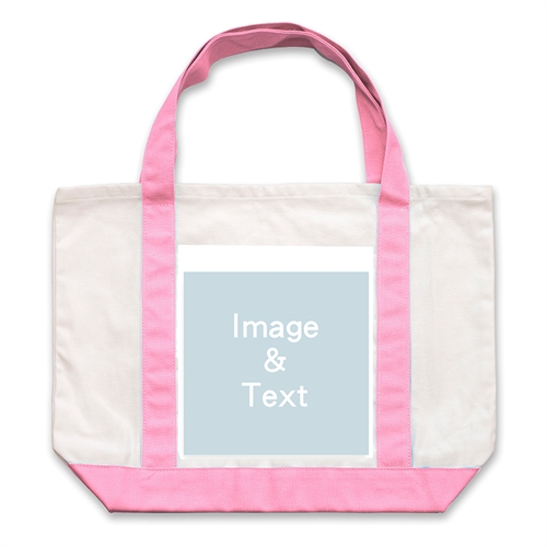 Leinwandtragetasche Ein Foto Quadratisch Rosa
