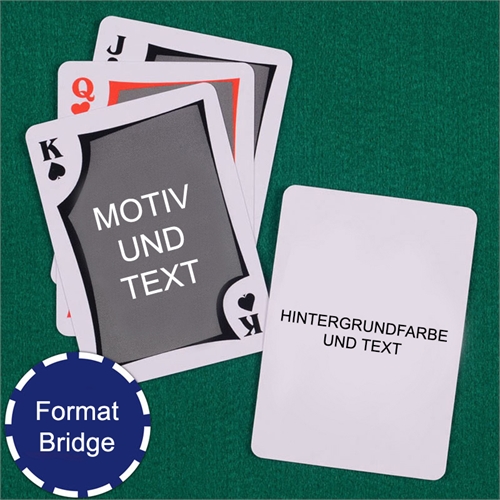 Moderne Bridge Spielkarten Beidseitig Gestaltbar