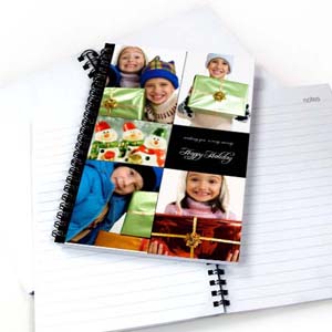 Notizbuch, Fünf Fotos, Doppeltitel, Schwarz