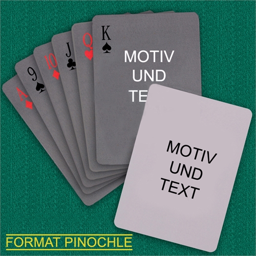 Einfach Personalisierte Beidseitige Binokel Spielkarten