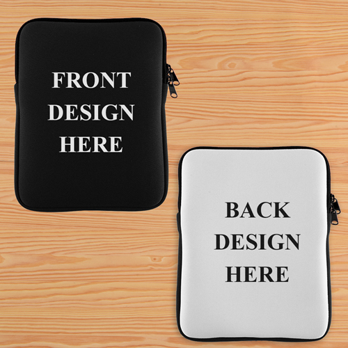 New iPad & 2,3,4 Sleeve beidseitig personalisieren Hochformat 195 x 250 mm Neopren