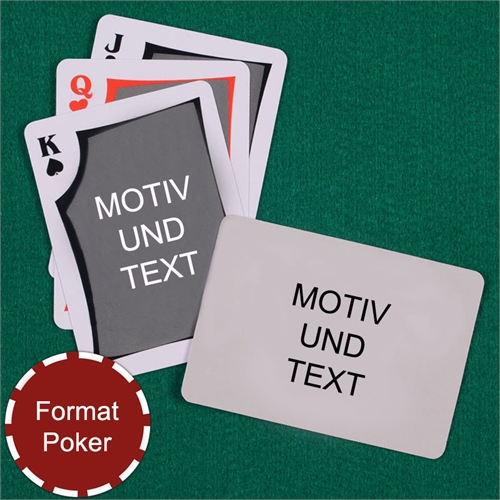 Spielkarten mit anpassbarer Vorder- und Rückseite quer im modernen Stil