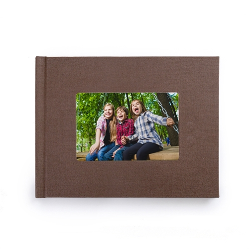 Fotobuch 21,3 x 27,9 cm Braunes Leinen Gebunden