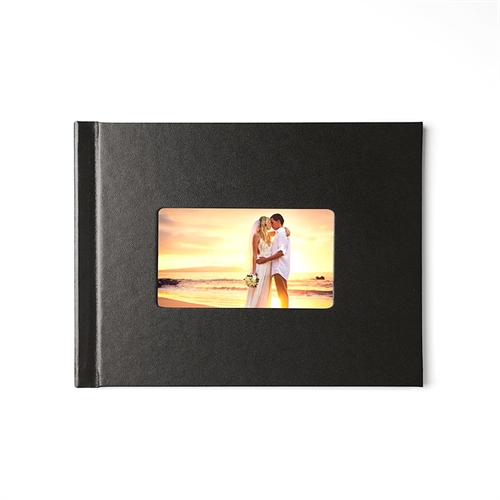 Fotobuch 21,3 x 27,9 cm Schwarzes Leder gebunden