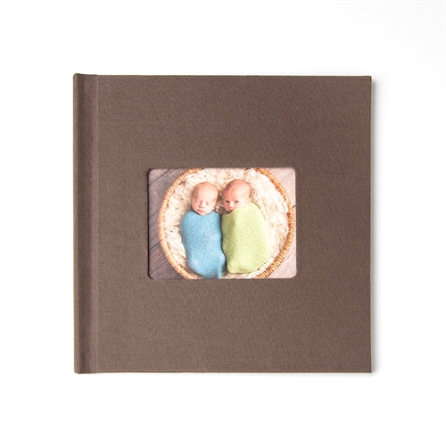 Fotobuch 30,5 x 30,5 cm Braun Leinen Gebunden